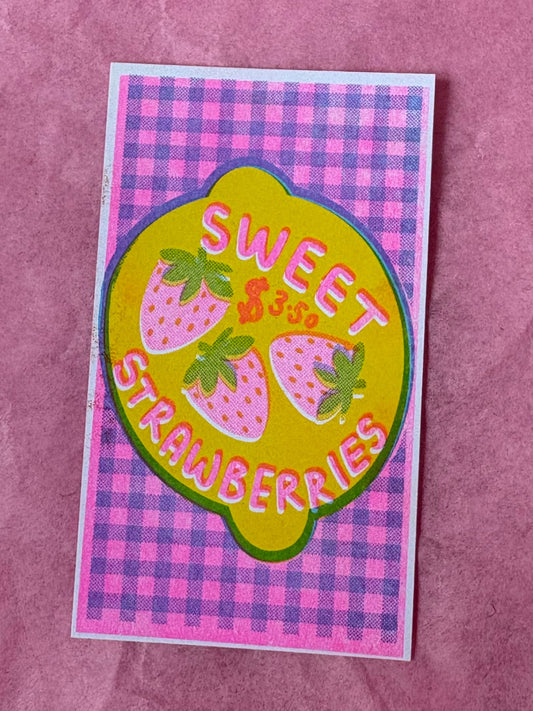 Strawberry Fruit Sticker