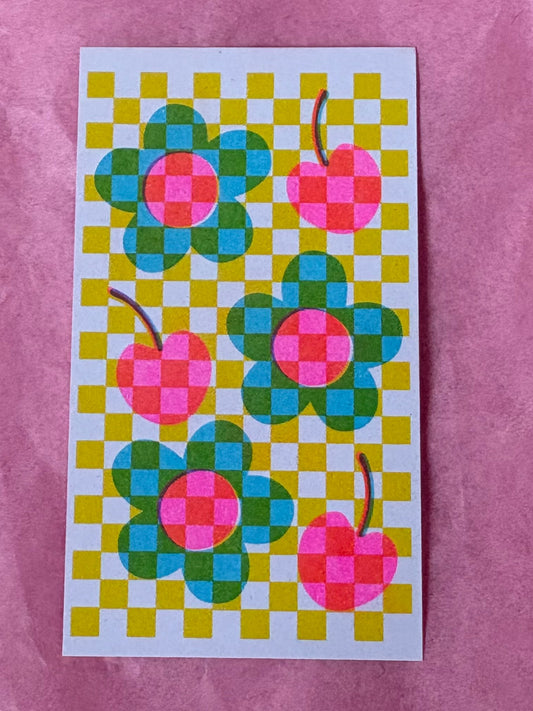 Flower & cherries