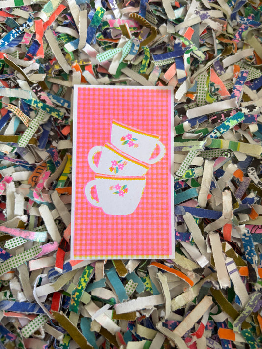 Gingham cups